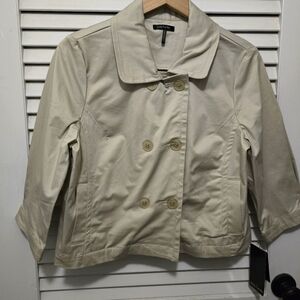 Daisy Fuentes Women's Shacket Large Beige Tan NWT